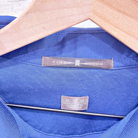 Tiger Woods Nike Performance Golf Polo Shirt Blue Country Club Mens XXL 2XL - Picture 6 of 7